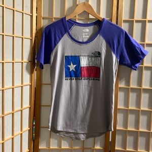 The North Face Texas “Never Stop Exploring” tee
